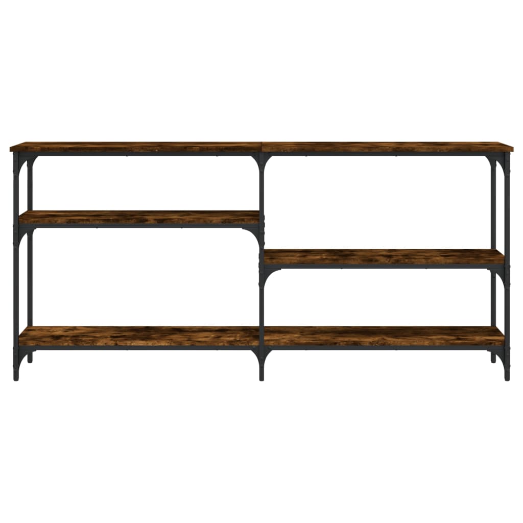 vidaXL Console Table Smoked Oak 160x29x75 cm Engineered Wood