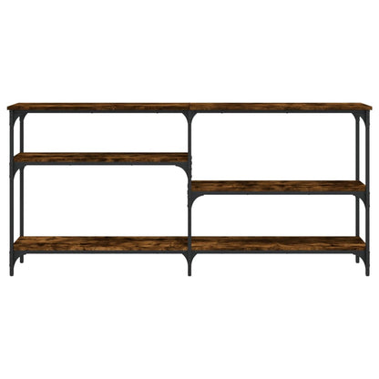 vidaXL Console Table Smoked Oak 160x29x75 cm Engineered Wood