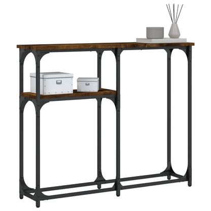 vidaXL Console Table Smoked Oak 90x22,5x75 cm Engineered Wood