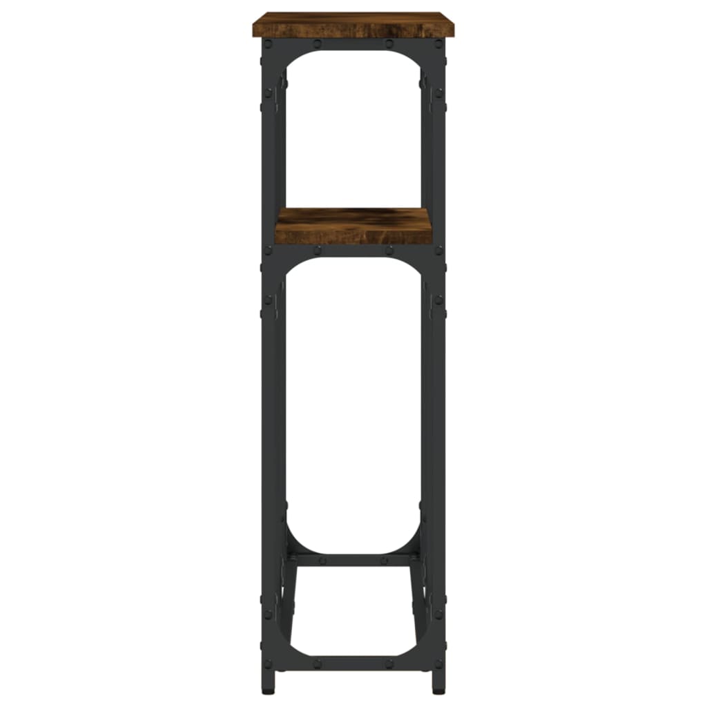 vidaXL Console Table Smoked Oak 90x22,5x75 cm Engineered Wood