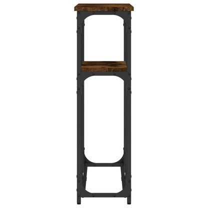 vidaXL Console Table Smoked Oak 90x22,5x75 cm Engineered Wood