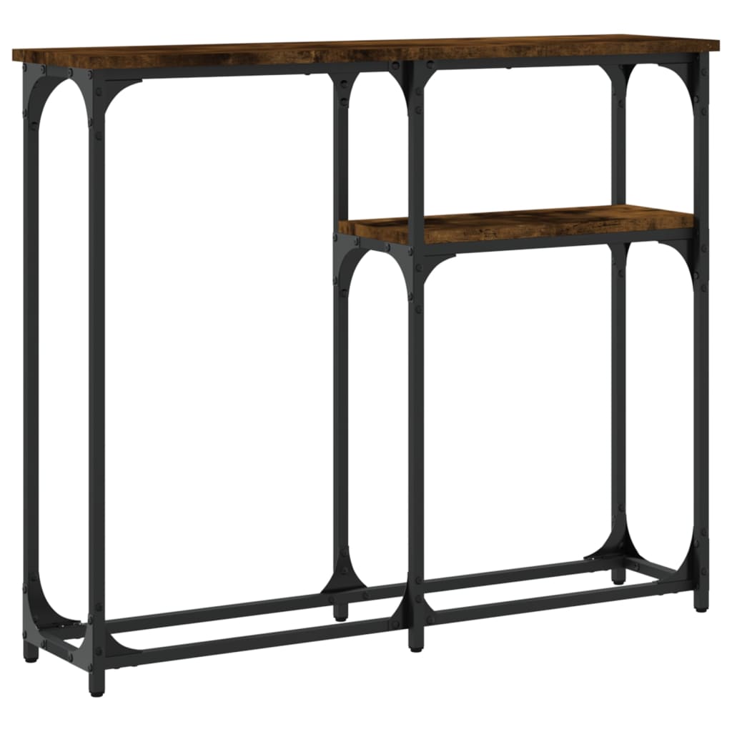 vidaXL Console Table Smoked Oak 90x22,5x75 cm Engineered Wood