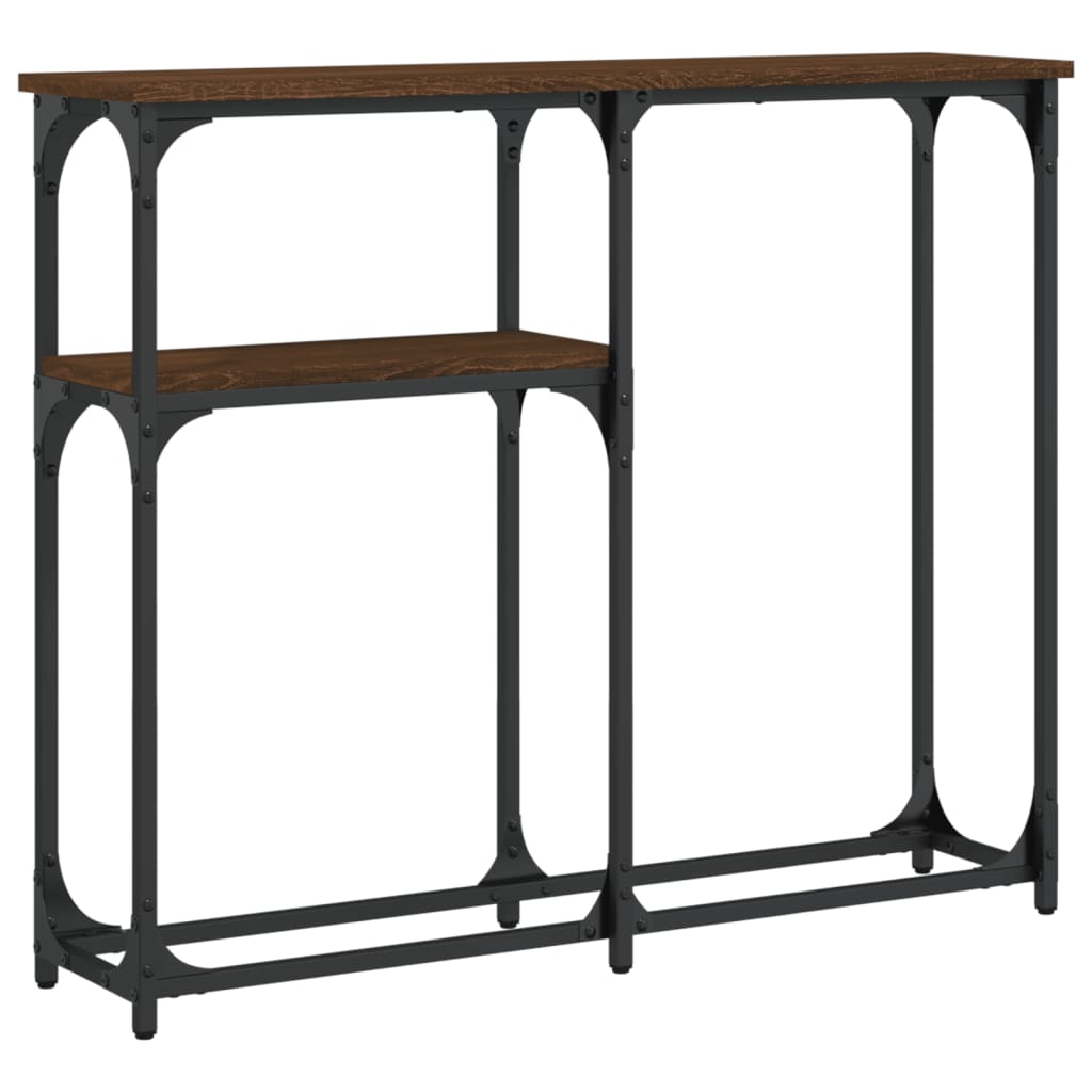 vidaXL Console Table Brown Oak 90x22,5x75 cm Engineered Wood