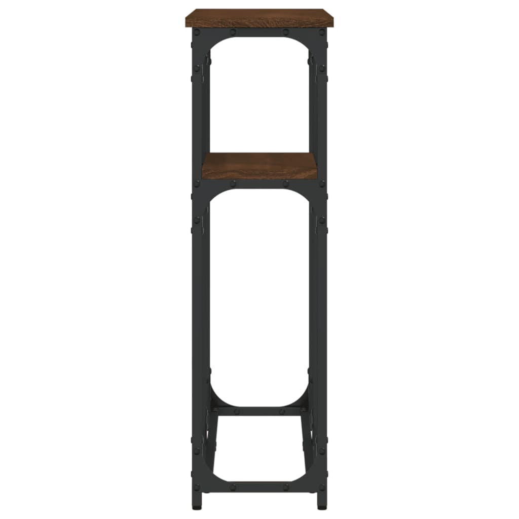 vidaXL Console Table Brown Oak 90x22.5x75 cm Engineered Wood