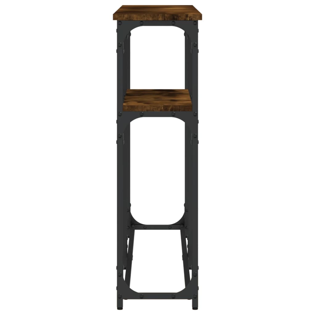 vidaXL Console Table Smoked Oak 145x22,5x75 cm Engineered Wood