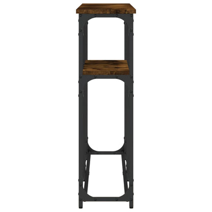 vidaXL Console Table Smoked Oak 145x22,5x75 cm Engineered Wood