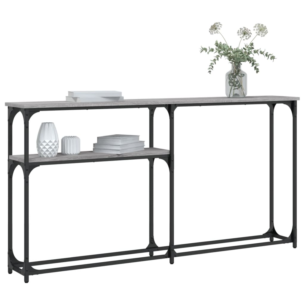 vidaXL Console Table Grey Sonoma 145x22,5x75 cm Engineered Wood