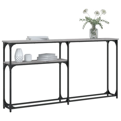 vidaXL Console Table Grey Sonoma 145x22,5x75 cm Engineered Wood