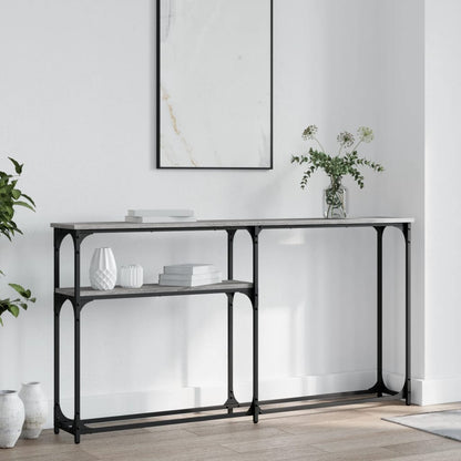 vidaXL Console Table Grey Sonoma 145x22,5x75 cm Engineered Wood