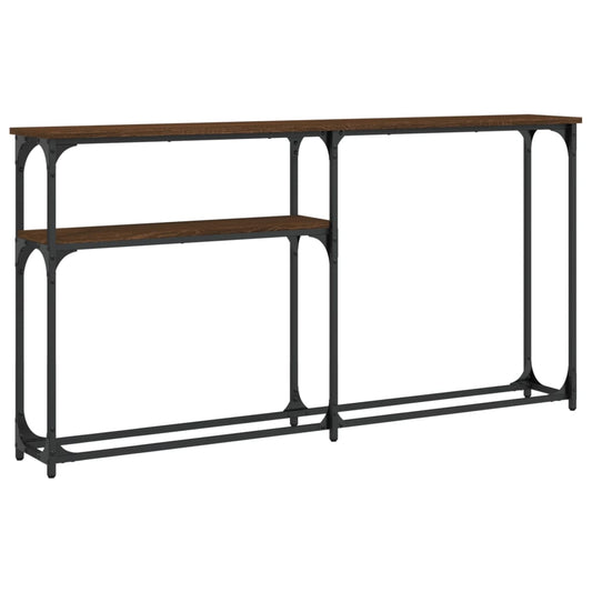 vidaXL Console Table Brown Oak 145x22,5x75 cm Engineered Wood