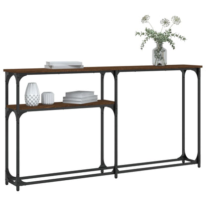 vidaXL Console Table Brown Oak 145x22,5x75 cm Engineered Wood