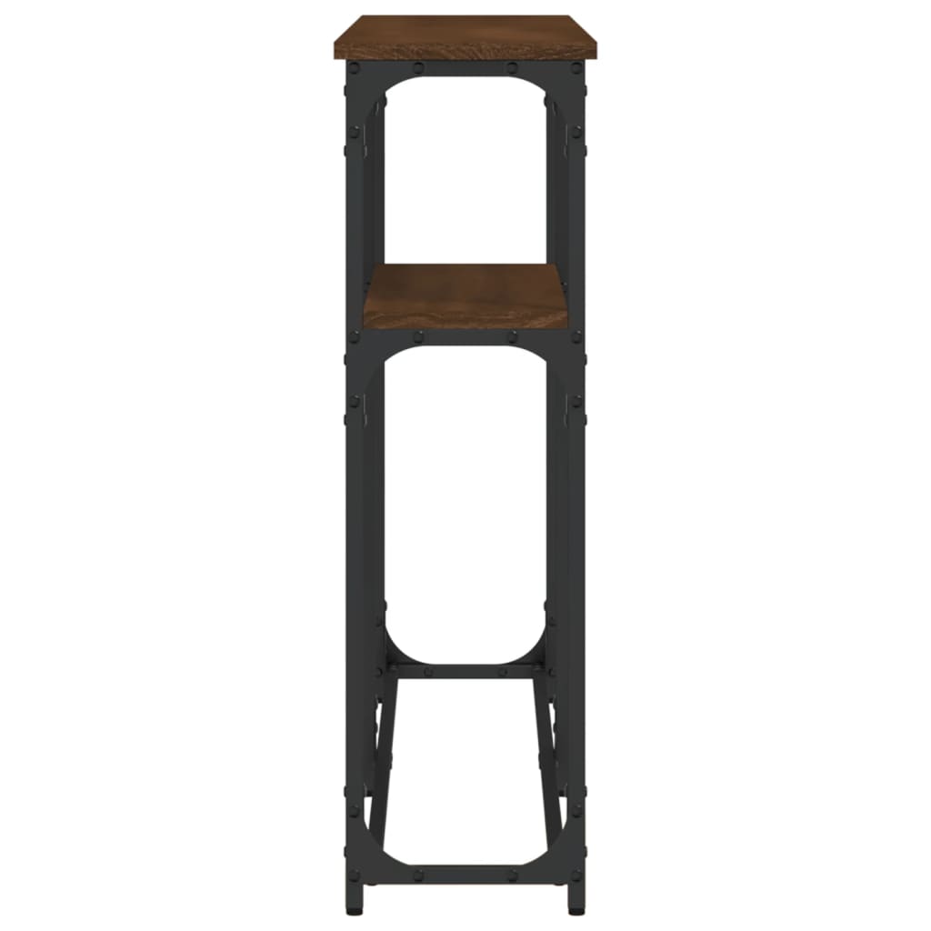 vidaXL Console Table Brown Oak 145x22,5x75 cm Engineered Wood