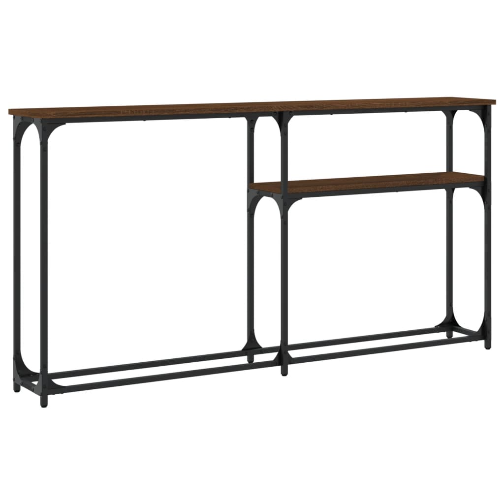 vidaXL Console Table Brown Oak 145x22,5x75 cm Engineered Wood