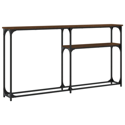vidaXL Console Table Brown Oak 145x22,5x75 cm Engineered Wood