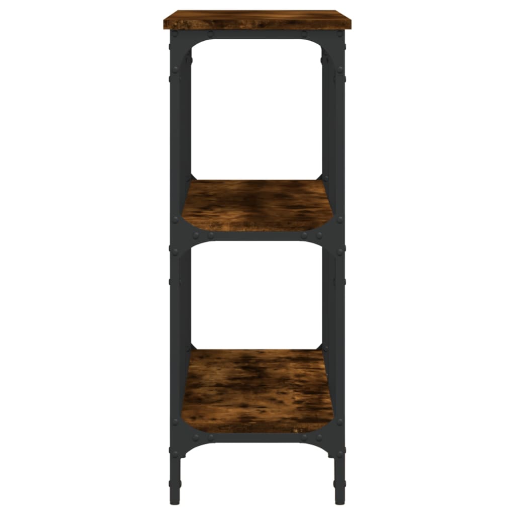 vidaXL Console Table Smoked Oak 100x29x75 cm Engineered Wood