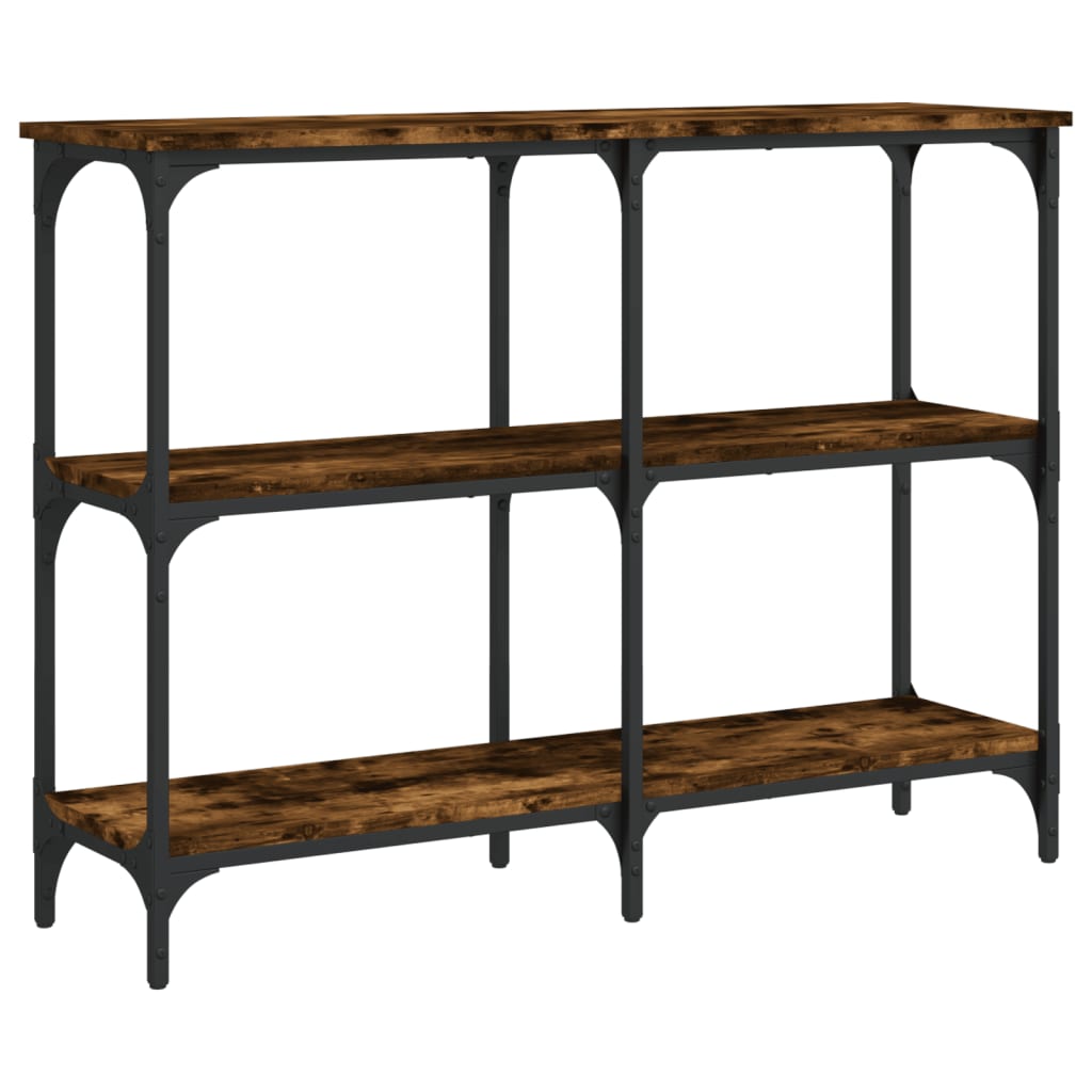 vidaXL Console Table Smoked Oak 100x29x75 cm Engineered Wood