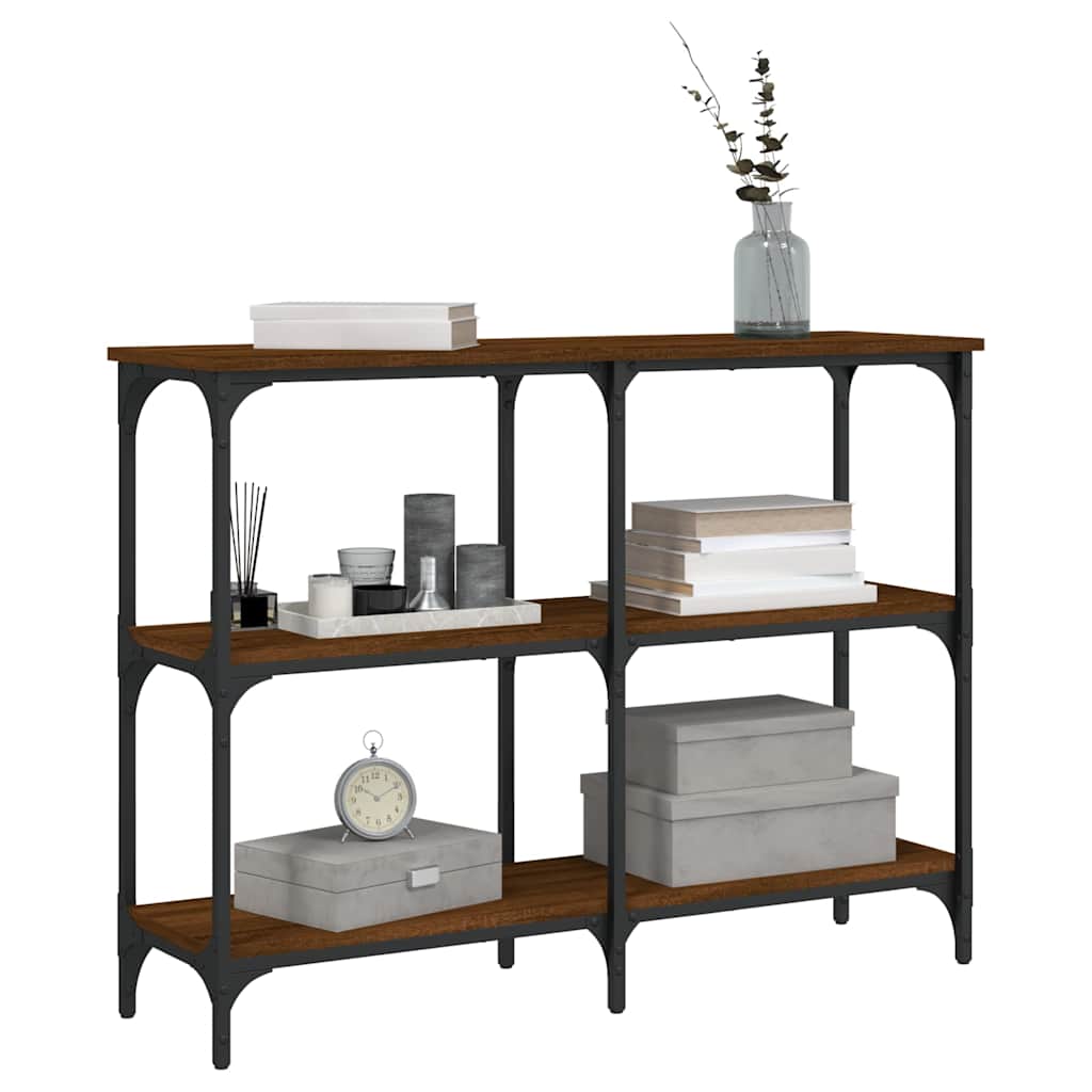 vidaXL Console Table Brown Oak 100x29x75 cm Engineered Wood