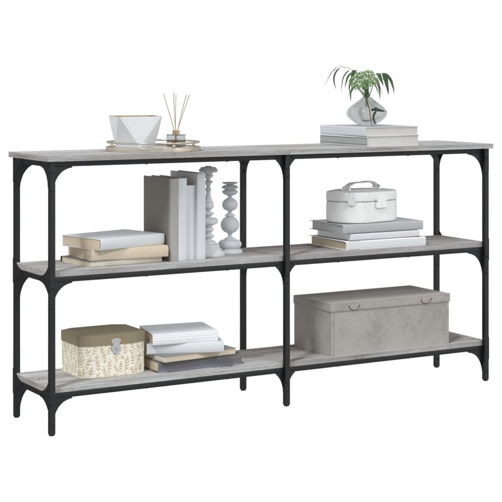 vidaXL Console Table Grey Sonoma 150x29x75 cm Engineered Wood