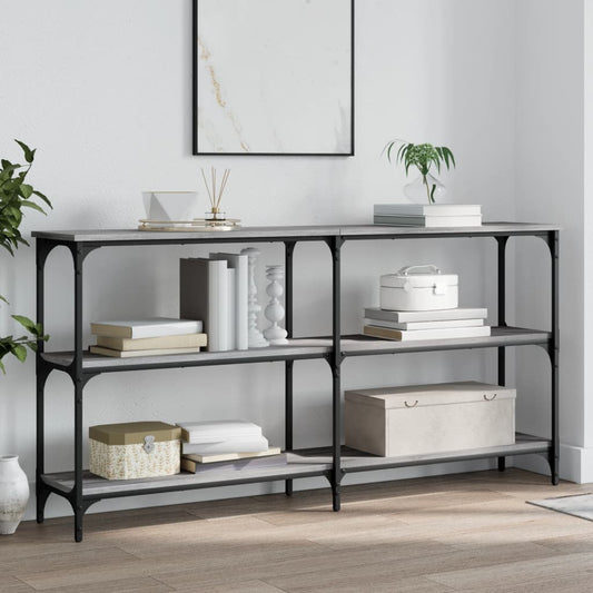 vidaXL Console Table Grey Sonoma 150x29x75 cm Engineered Wood