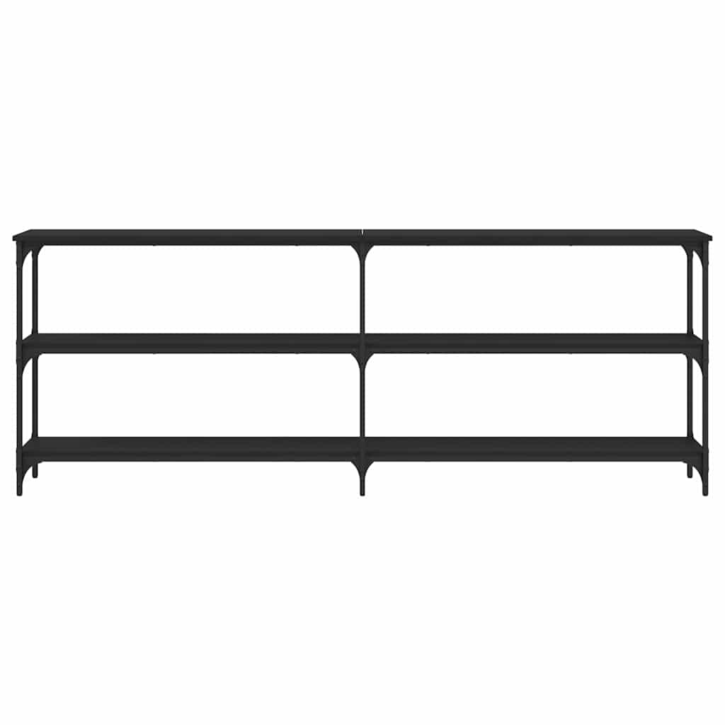 vidaXL Console Table Black 200x29x75 cm Engineered Wood