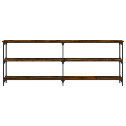 vidaXL Console Table Smoked Oak 200x29x75 cm Engineered Wood