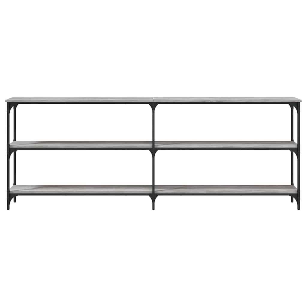 vidaXL Console Table Grey Sonoma 200x29x75 cm Engineered Wood