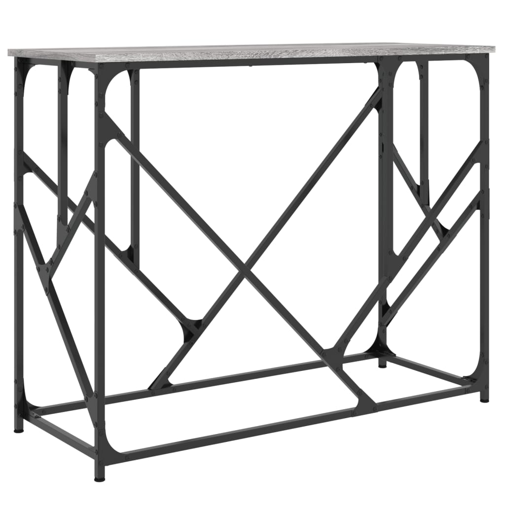 vidaXL Console Table Grey Sonoma 100x40x80 cm Engineered Wood