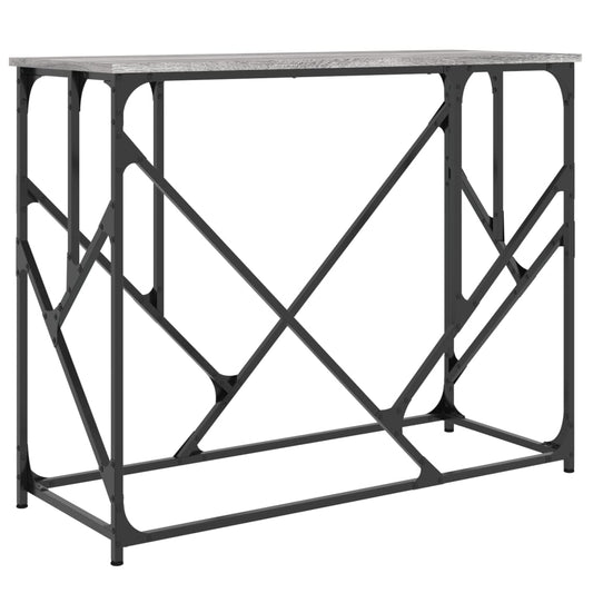vidaXL Console Table Grey Sonoma 100x40x80 cm Engineered Wood