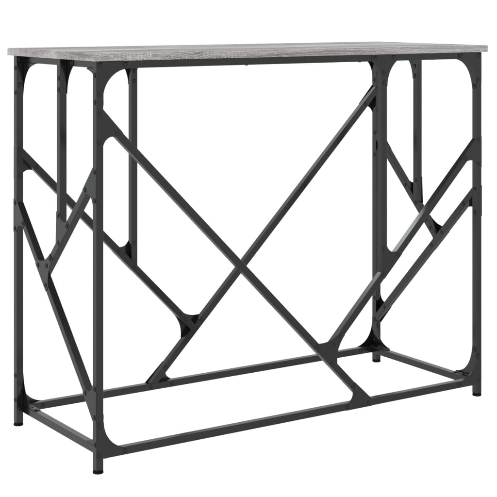 vidaXL Console Table Grey Sonoma 100x40x80 cm Engineered Wood