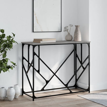 vidaXL Console Table Grey Sonoma 100x40x80 cm Engineered Wood
