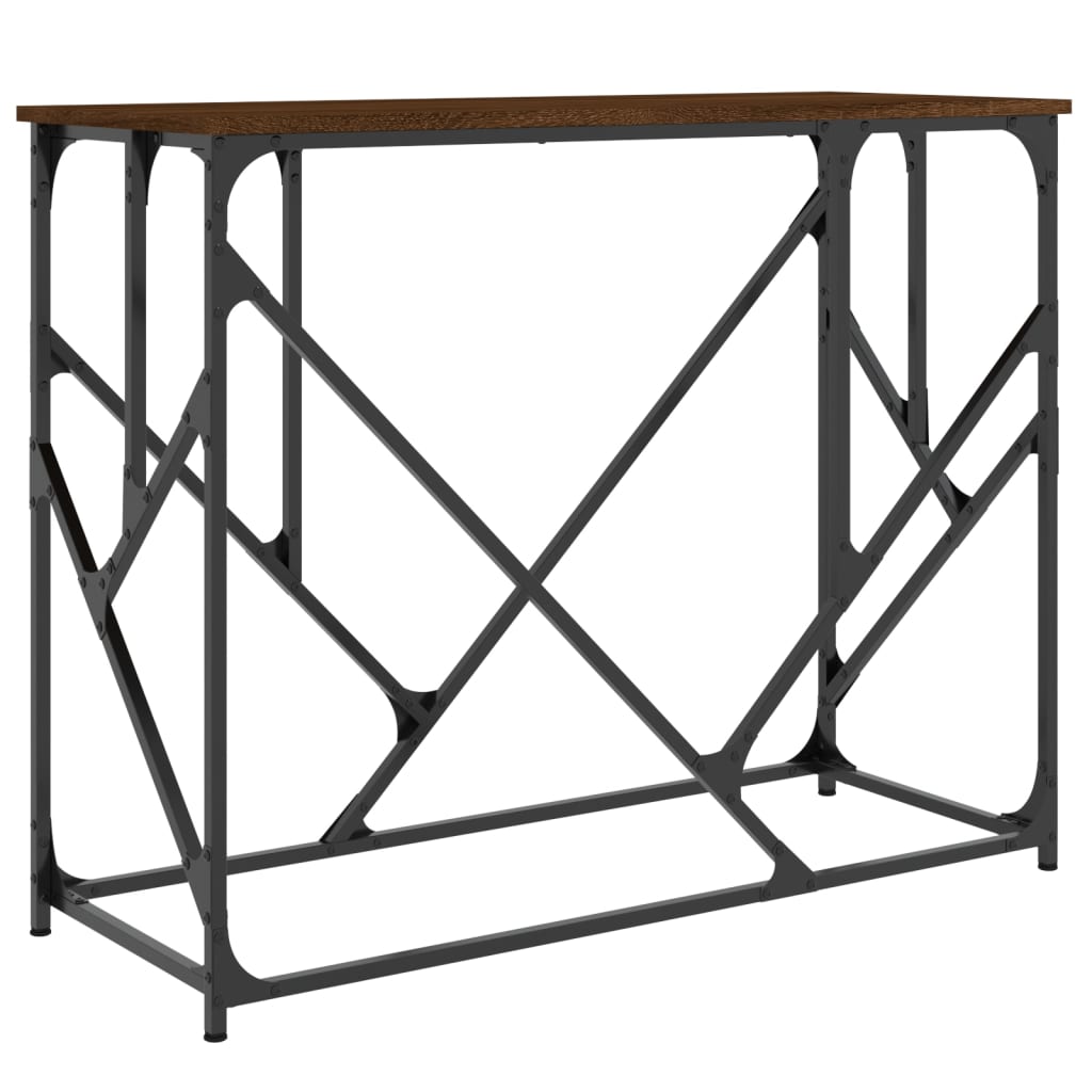 vidaXL Console Table Brown Oak 100x40x80 cm Engineered Wood