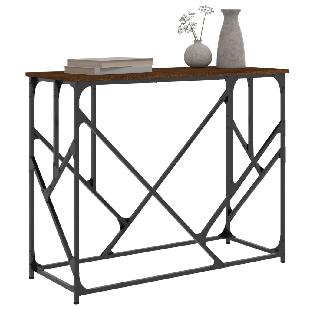 vidaXL Console Table Brown Oak 100x40x80 cm Engineered Wood