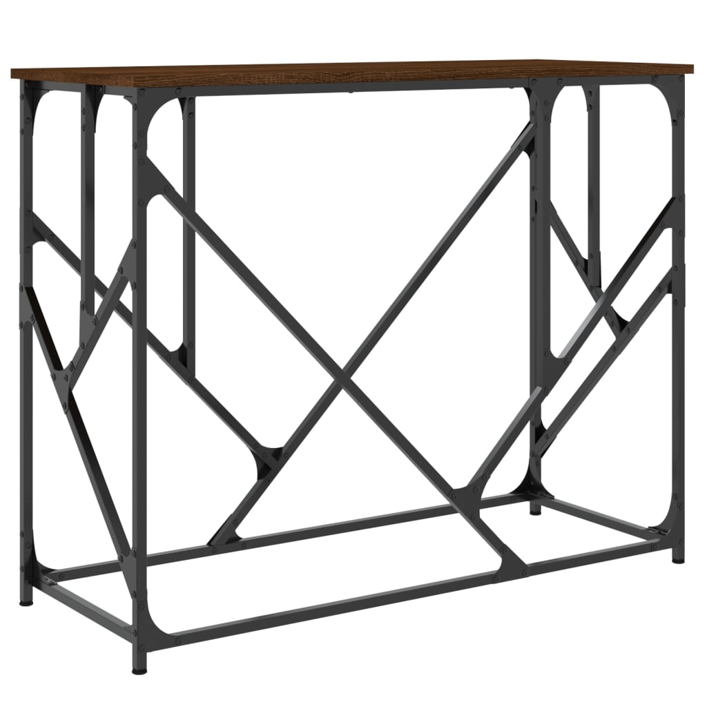 vidaXL Console Table Brown Oak 100x40x80 cm Engineered Wood