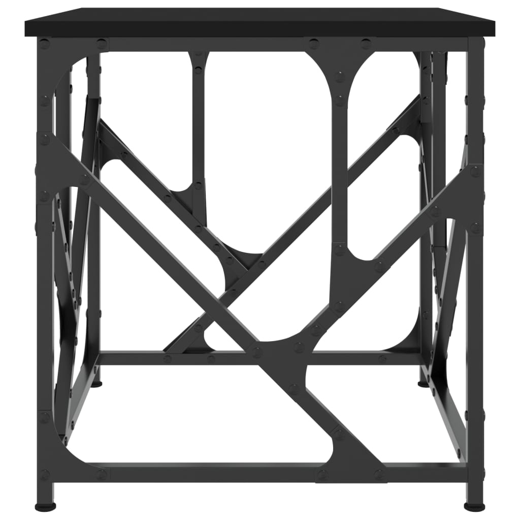 vidaXL Coffee Table Black 45x45x47,5 cm Engineered Wood