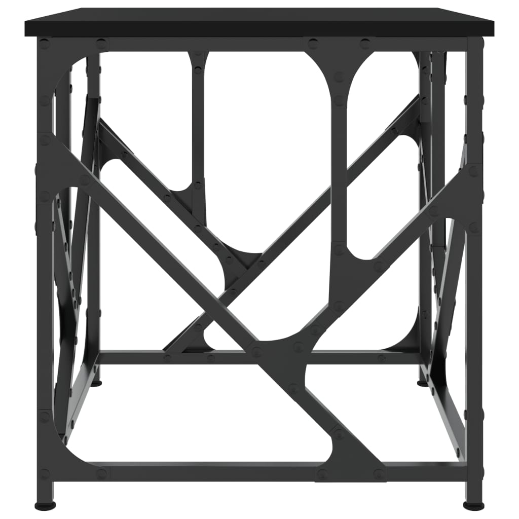 vidaXL Coffee Table Black 45x45x47,5 cm Engineered Wood