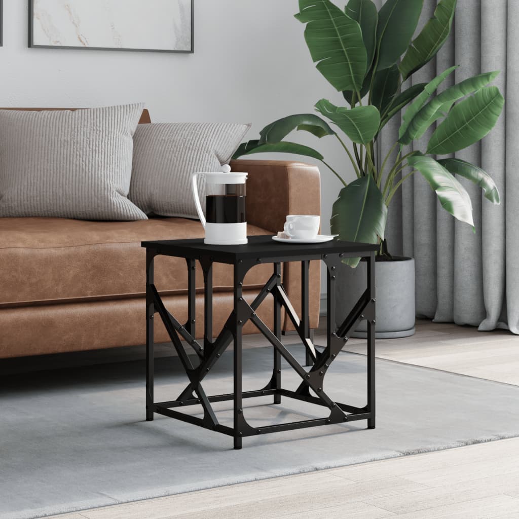 vidaXL Coffee Table Black 45x45x47,5 cm Engineered Wood