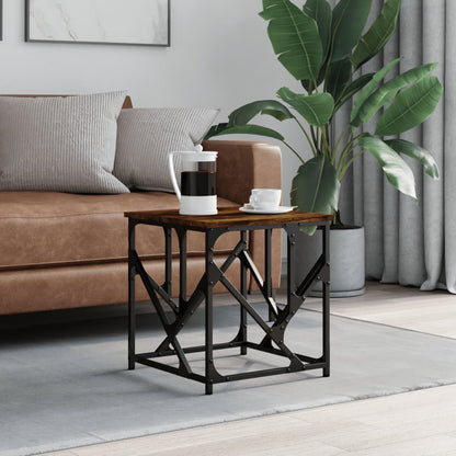 vidaXL Coffee Table Smoked Oak 45x45x47,5 cm Engineered Wood