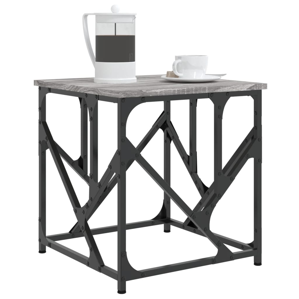 vidaXL Coffee Table Grey Sonoma 45x45x47,5 cm Engineered Wood