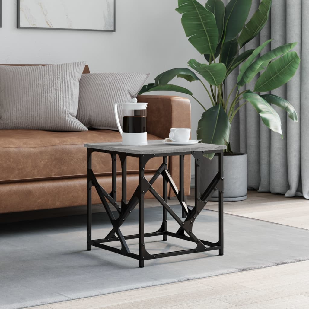 vidaXL Coffee Table Grey Sonoma 45x45x47,5 cm Engineered Wood