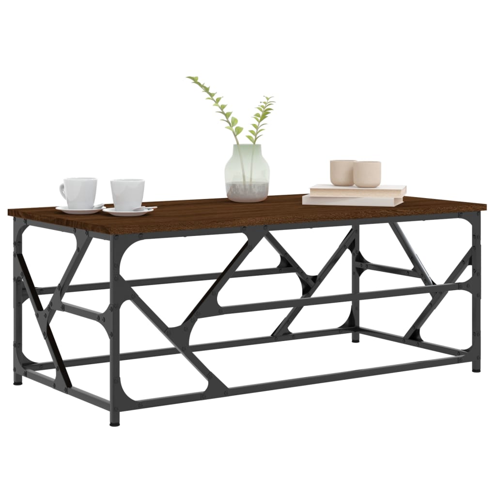 vidaXL Coffee Table Brown Oak 100x50x40 cm Engineered Wood