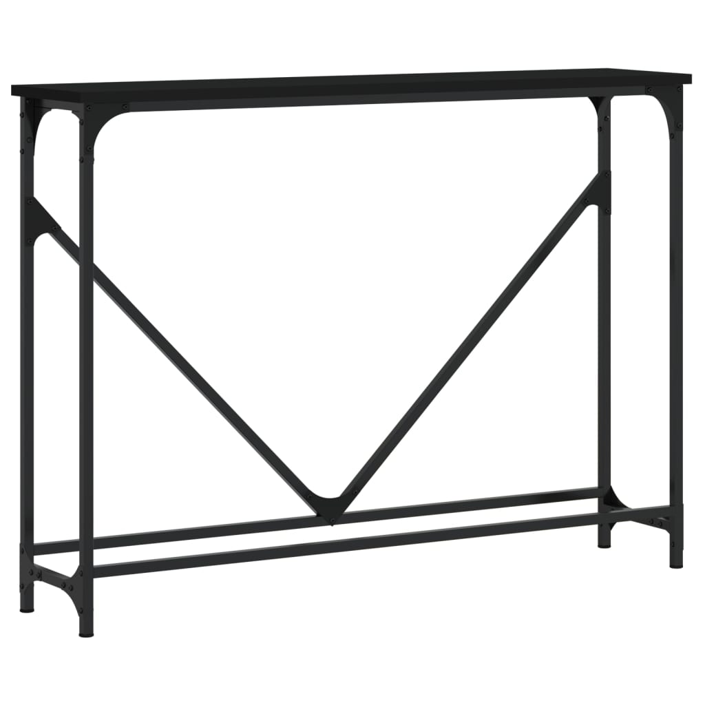 vidaXL Console Table Black 102x22.5x75 cm Engineered Wood