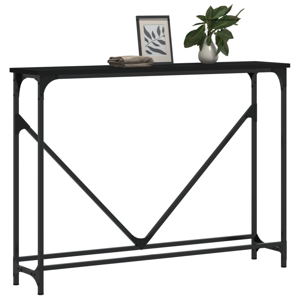 vidaXL Console Table Black 102x22.5x75 cm Engineered Wood