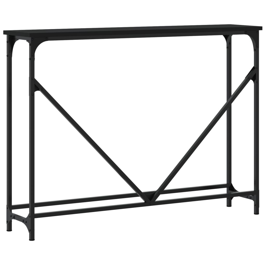 vidaXL Console Table Black 102x22.5x75 cm Engineered Wood