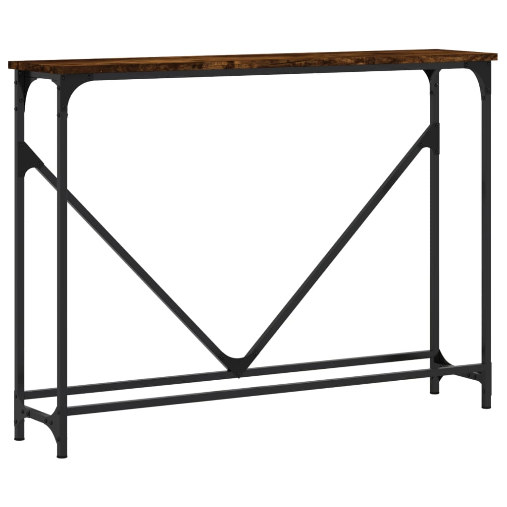 vidaXL Console Table Smoked Oak 102x22.5x75 cm Engineered Wood
