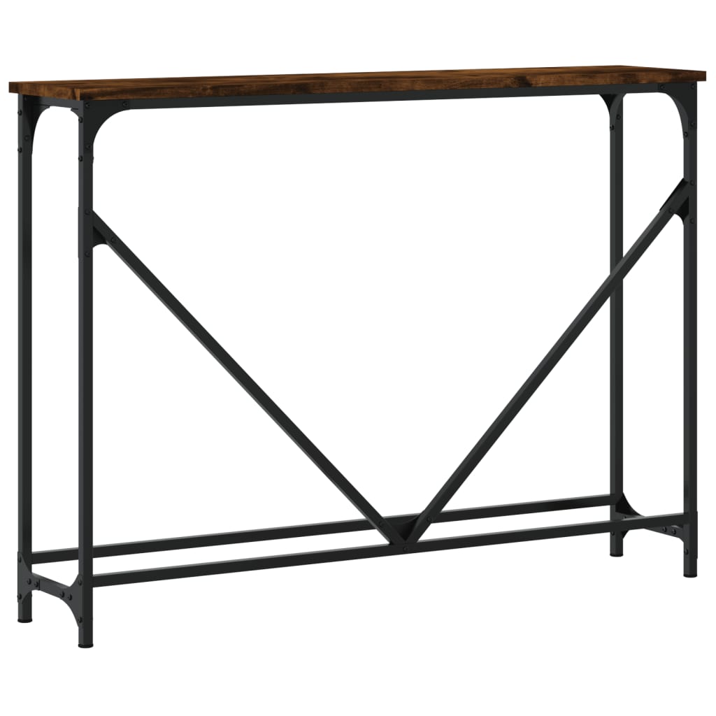 vidaXL Console Table Smoked Oak 102x22.5x75 cm Engineered Wood