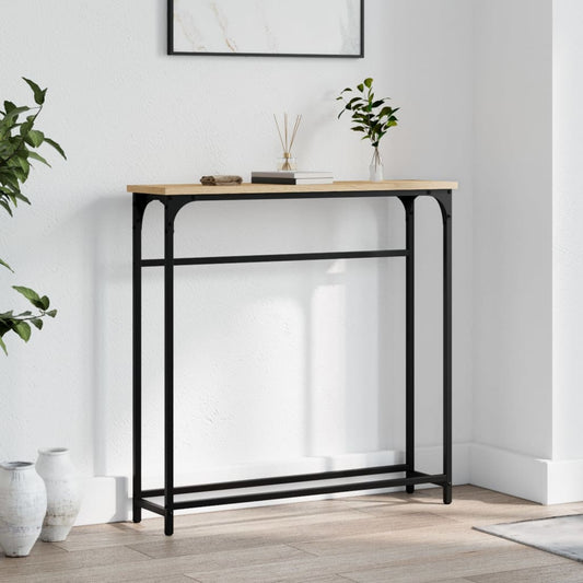 vidaXL Console Table Sonoma Oak 75x19,5x75 cm Engineered Wood