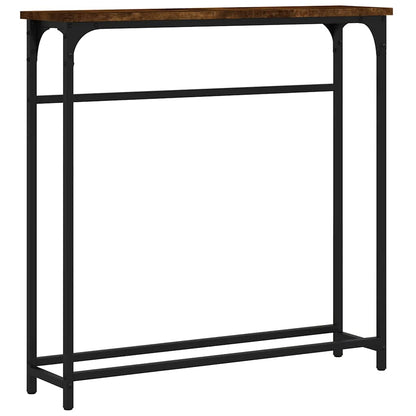 vidaXL Console Table Smoked Oak 75x19,5x75 cm Engineered Wood