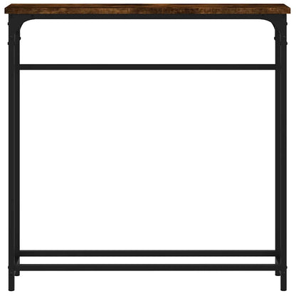 vidaXL Console Table Smoked Oak 75x19.5x75 cm Engineered Wood