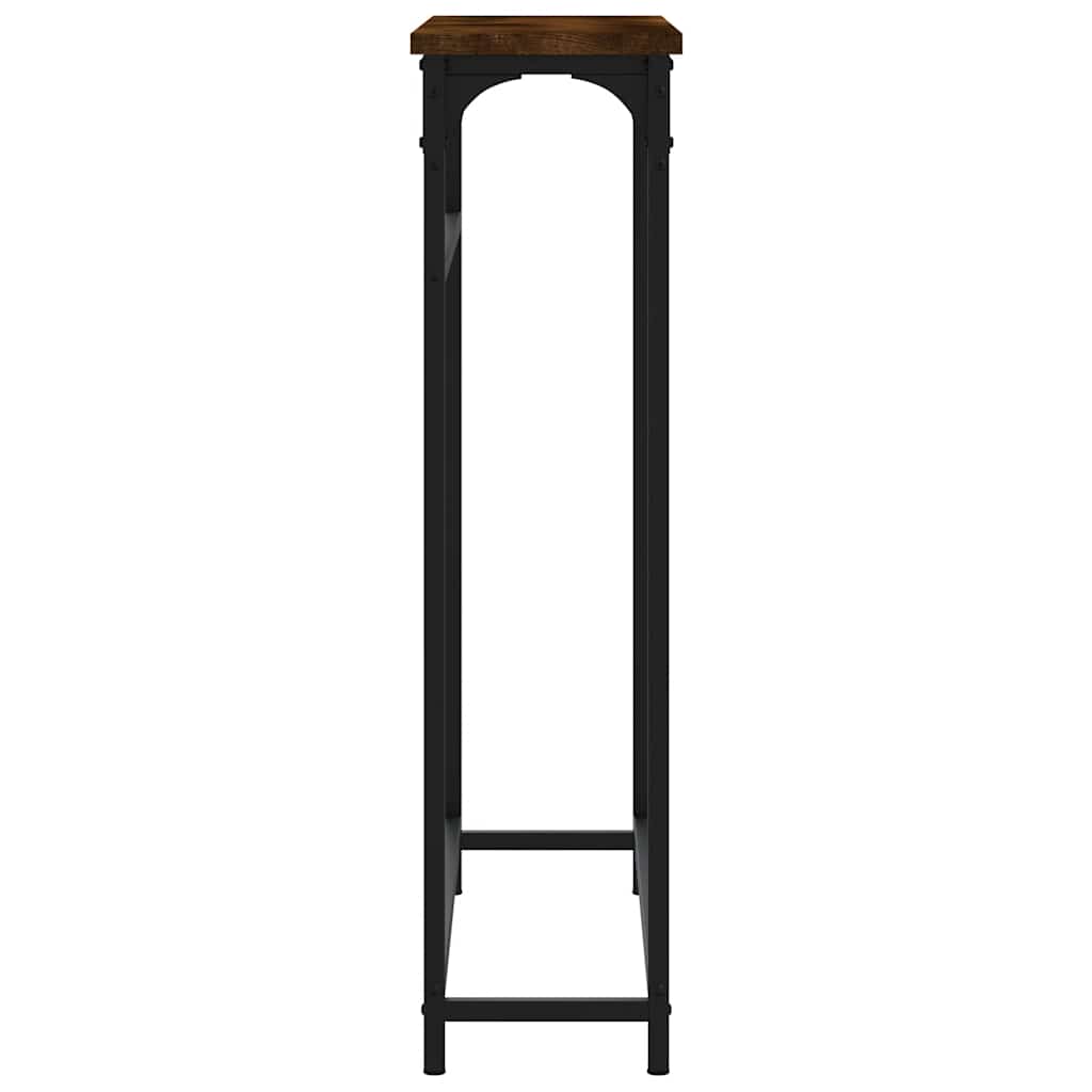 vidaXL Console Table Smoked Oak 75x19,5x75 cm Engineered Wood