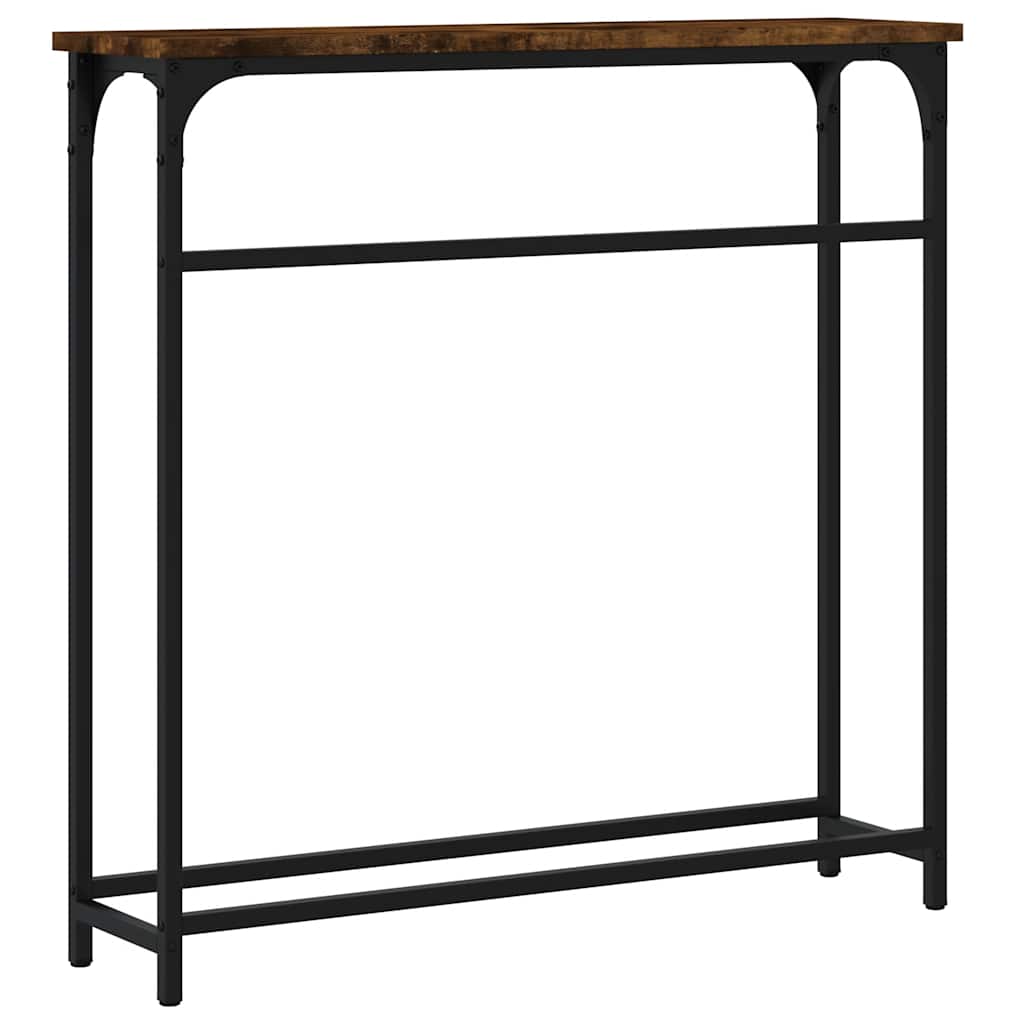 vidaXL Console Table Smoked Oak 75x19,5x75 cm Engineered Wood